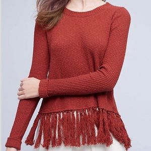 Anthropologie tasseled sweater